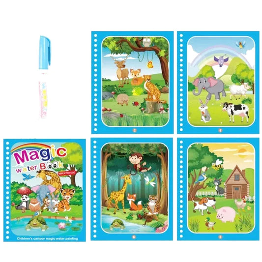 Livre De Coloriage Magique à L'Eau Animaux