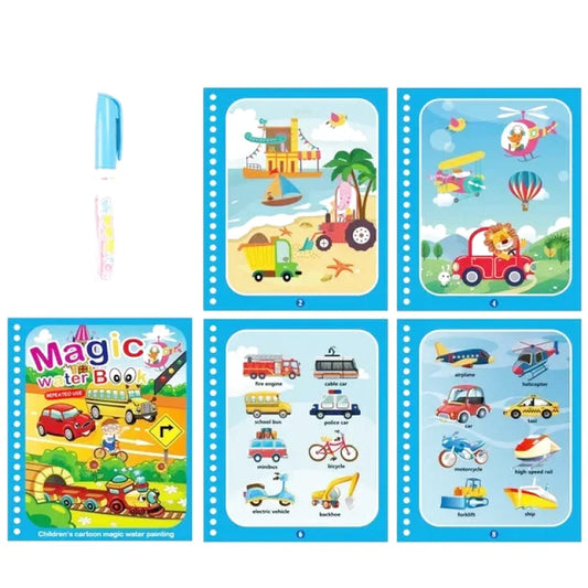 Livre De Coloriage Magique à L'Eau Voitures