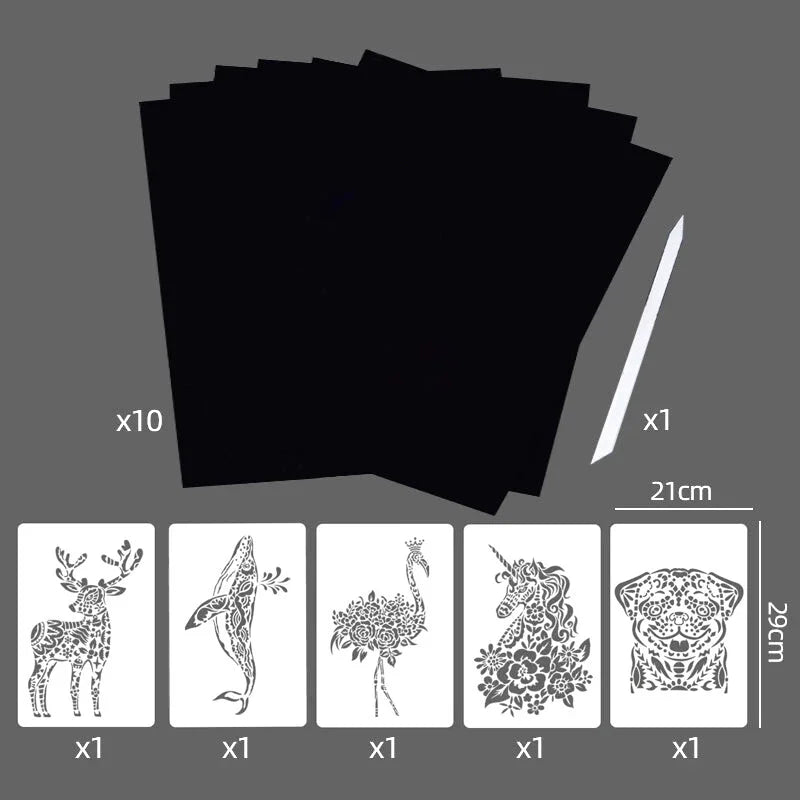 Papier Noir à Gratter