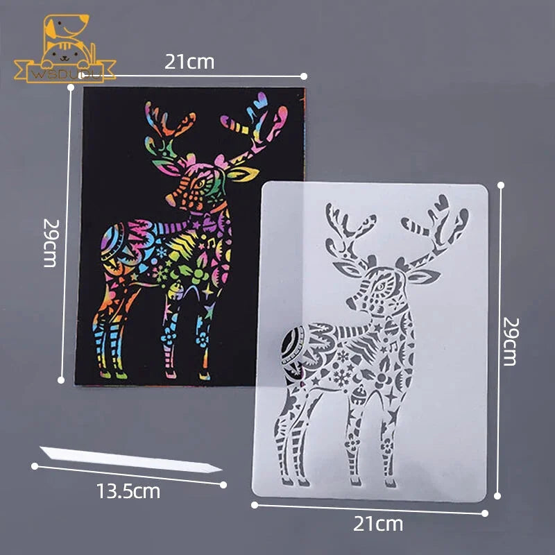 Pochoirs Animaux Papier à Gratter